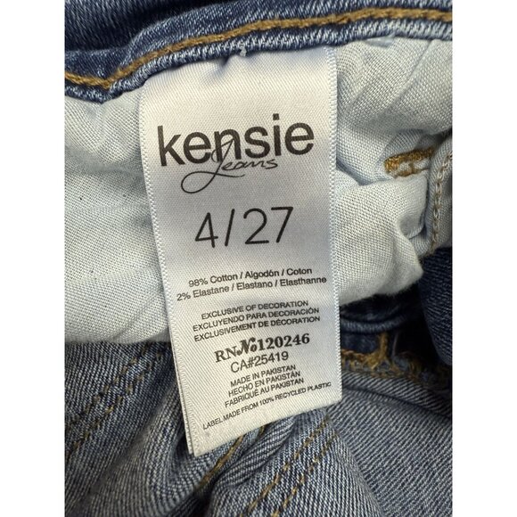 Kensie Stretch Denim Bermuda Shorts Size 4 Light Wash - Picture 8 of 9
